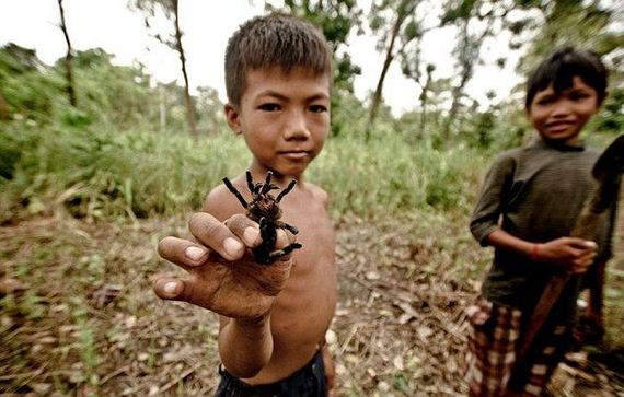 children-in-cambodia-eat-spiders