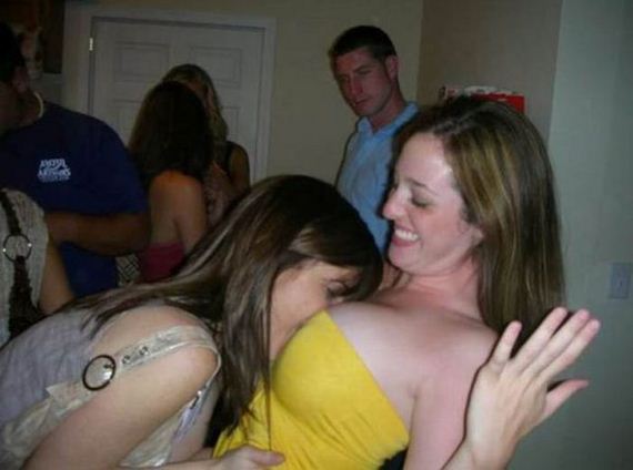 Lesbian orgy double penetration