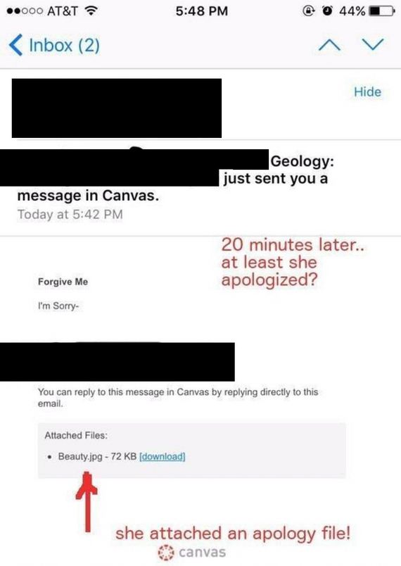 student-apologizes