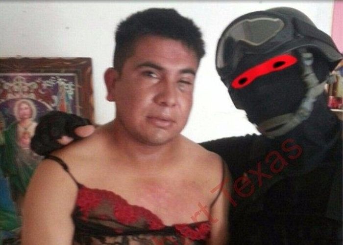 Marine Humiliates Mexican Drug Bosses By Making Them Wear Lingerie