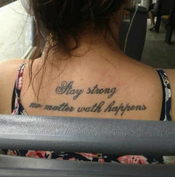 Unfortunate Tattoos With Misspelled Words - Barnorama