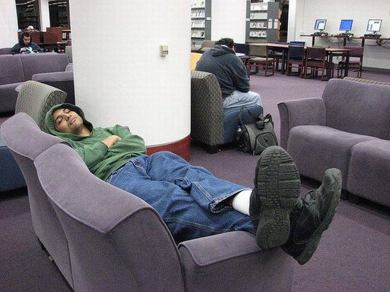 library-sleep