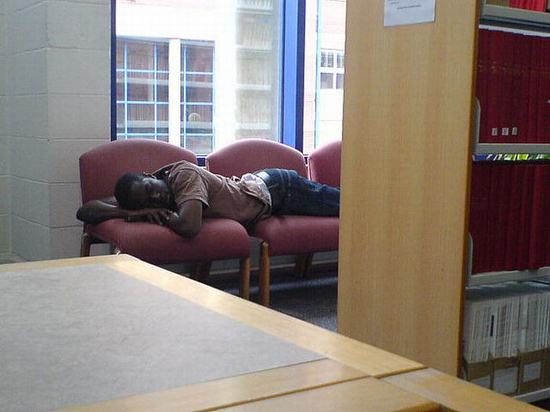 library-sleep