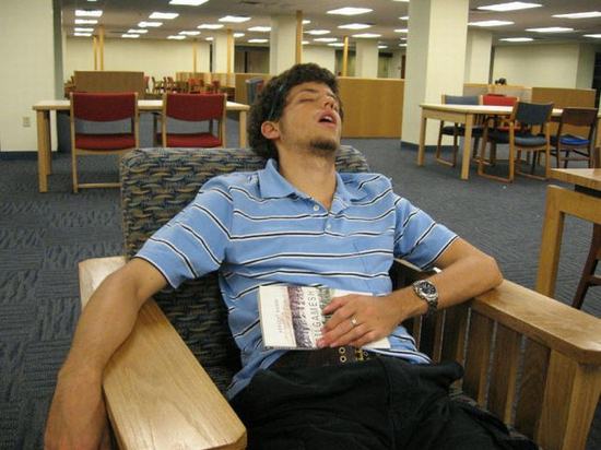 library-sleep