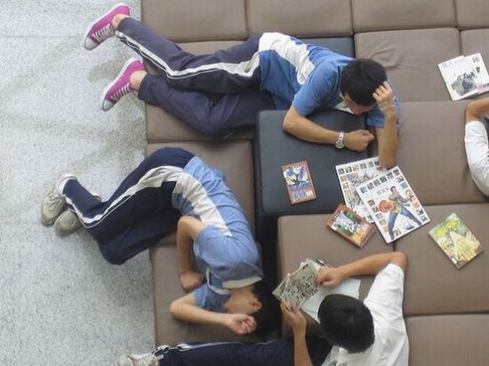 library-sleep