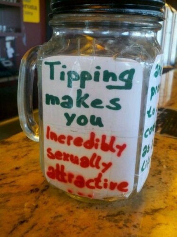 These Cheeky Tip Jars Might Make You Tip Twice.