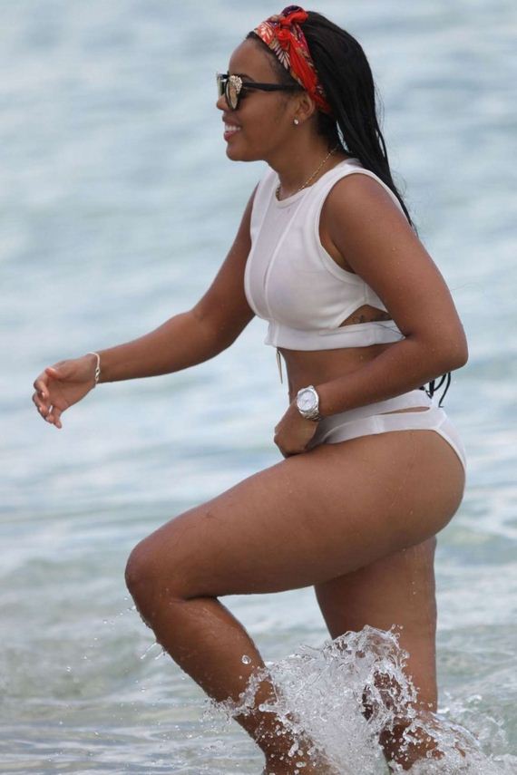 Angela-Simmons-in-White-Bikini