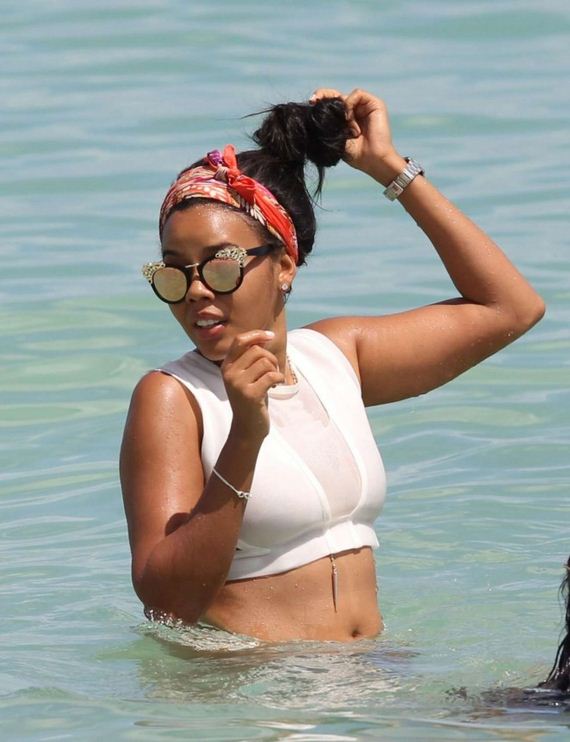 Angela-Simmons-in-White-Bikini