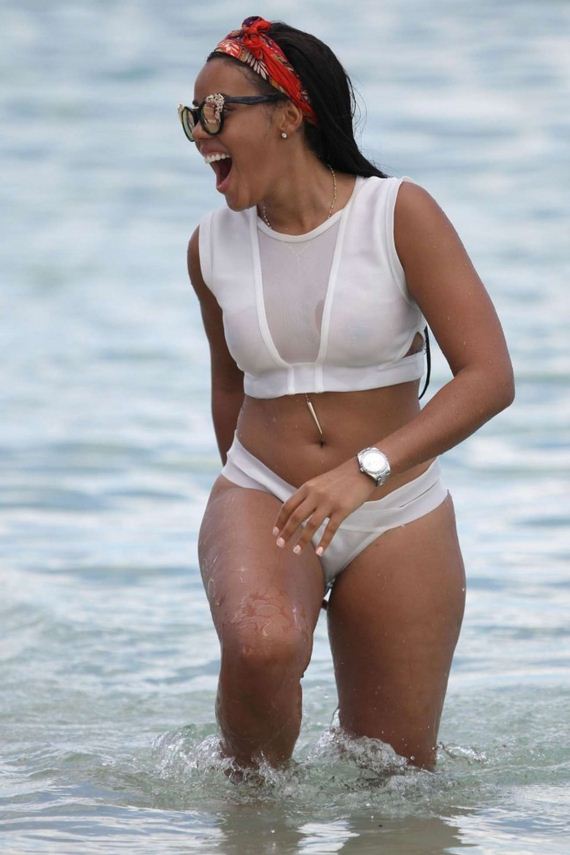 Angela-Simmons-in-White-Bikini