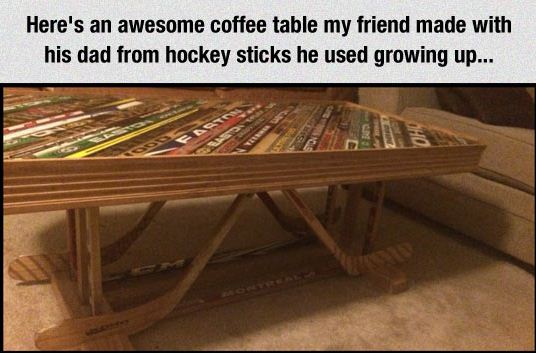 Hockey Stick Coffee Table – Barnorama