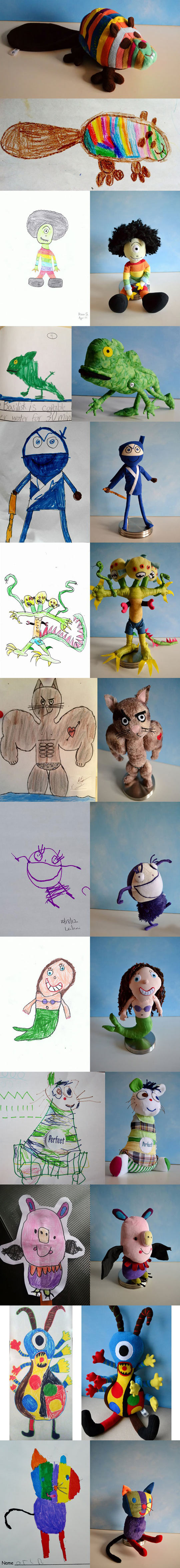 funny-kids-drawing-made-plush-toys