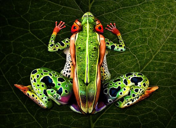 Hop art: Artist's incredible body painting transforms five people into