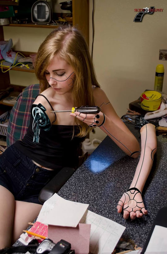 cool-girl-cyborg-robot-arm-maintenance