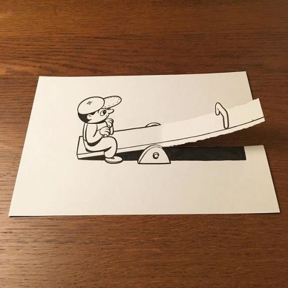 02-cool-3d-paper-art-awesome-cartoons