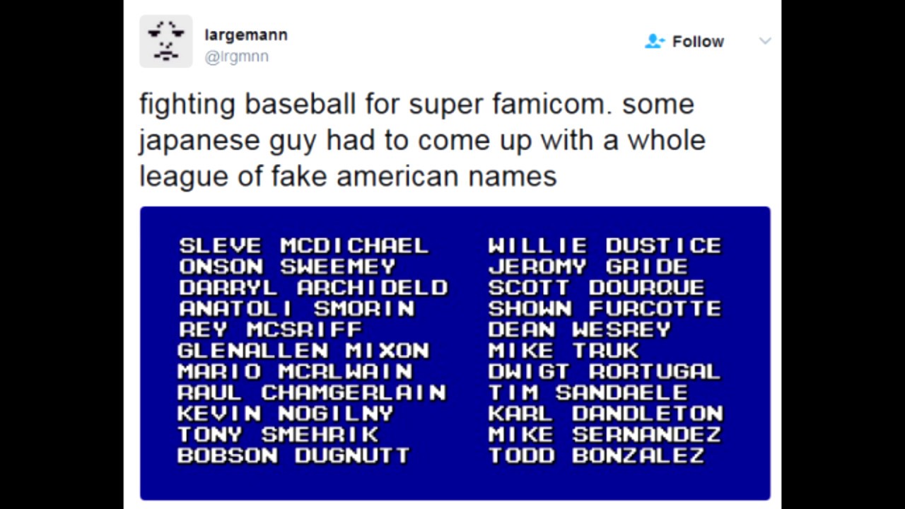 These Fake American Names in a Japanese Baseball Game are Hilarious
