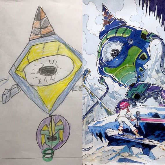 Dad turns son's drawings into spectacular anime characters ...