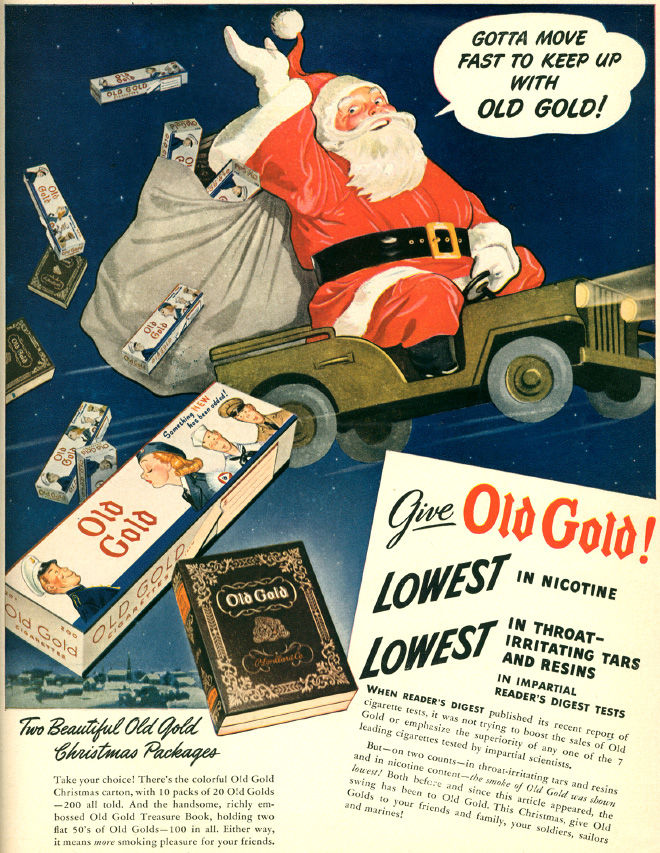 20 Weird Vintage Tobacco Christmas Ads - Barnorama
