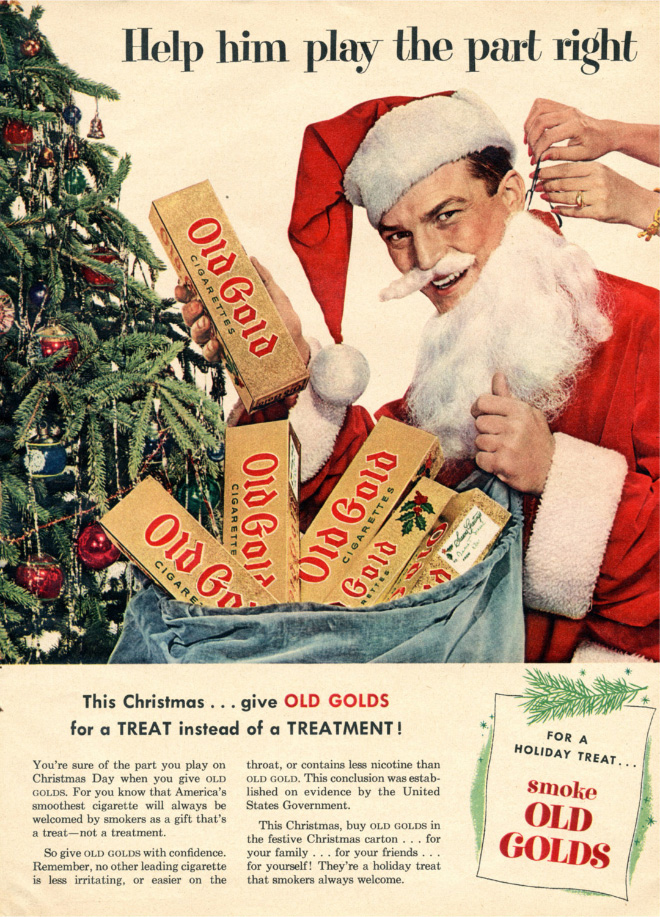 20 Weird Vintage Tobacco Christmas Ads - Barnorama