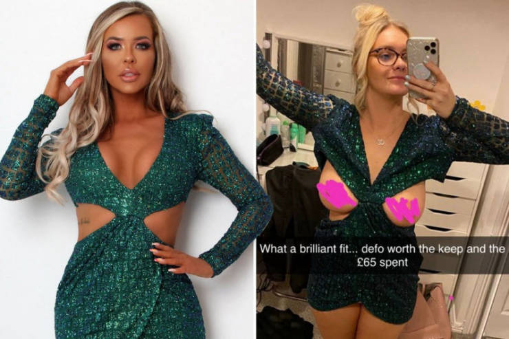 Model With Big Boobs Tries On Online Shop Dresses 82