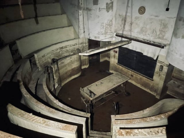 Basement of the abandoned Charity Hospital, New Orleans