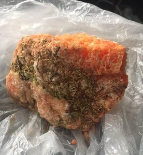 A sweet, honeycomb-like crystallized object found in China