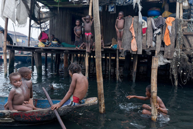 The sprawling water community of Makoko