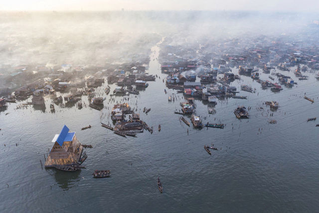 The floating school built for the children of Makoko