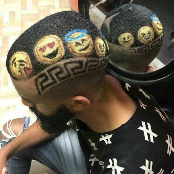 An unusual hairstyle
